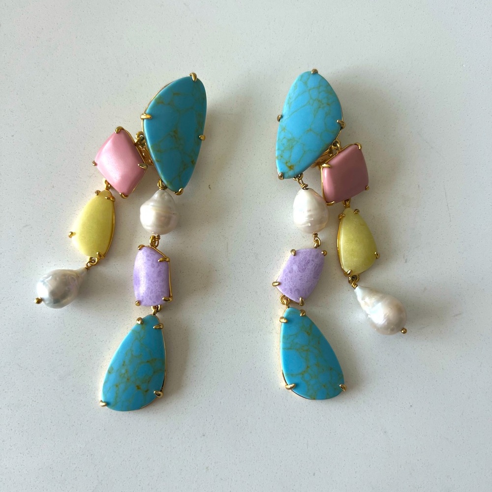 Designer Costume Dangle Earrings - never worn